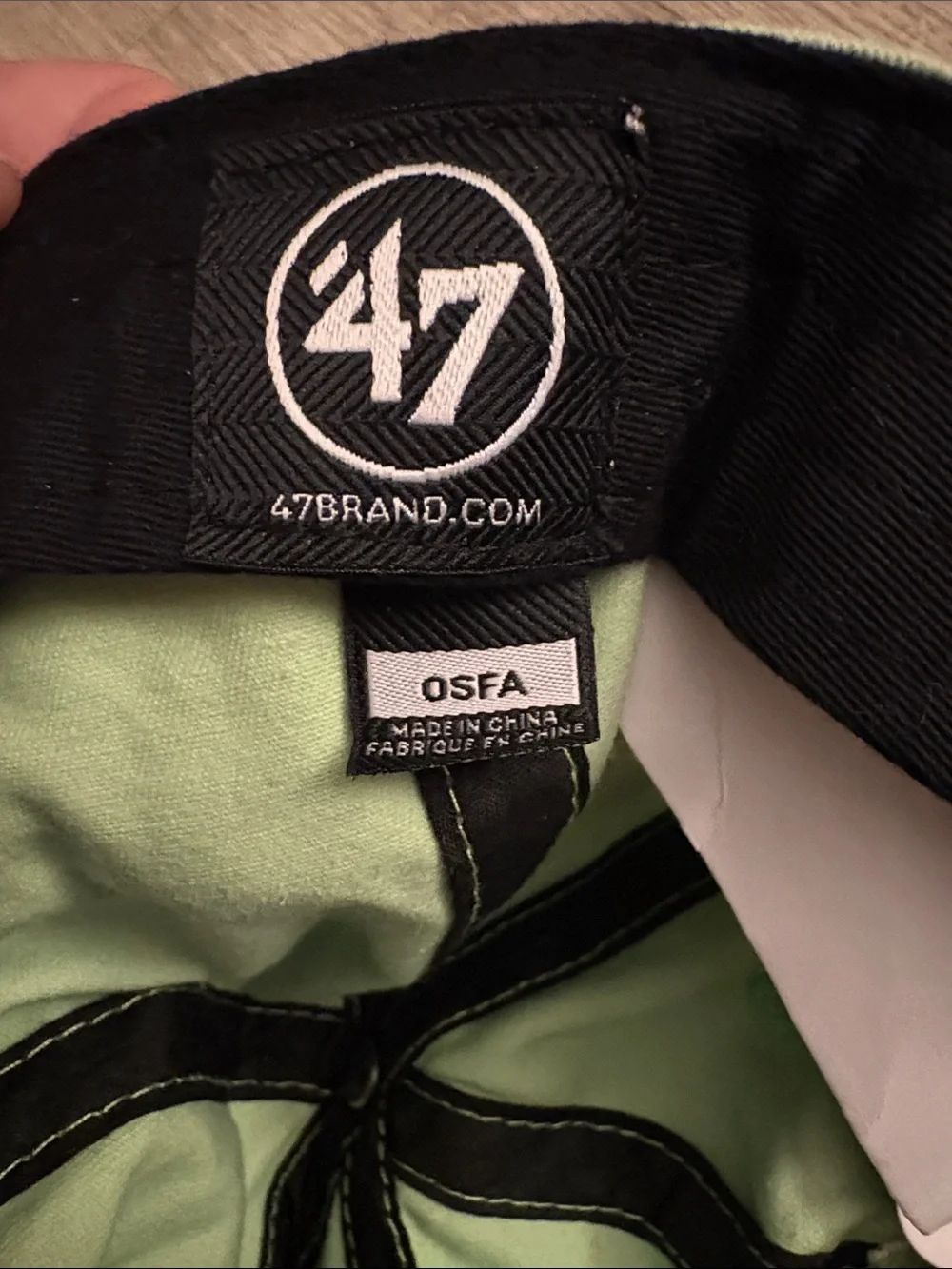 47 Light Green Relaxed Fit Cap with Embroidered R Logo